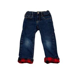 Baby Gap 1969 Boy's Buffalo Plaid Lined Jeans - Size 18-24 months - Like New!